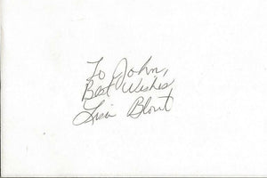 Lisa Blount Signed 4x6 Index Card An Officer and a Gentleman B