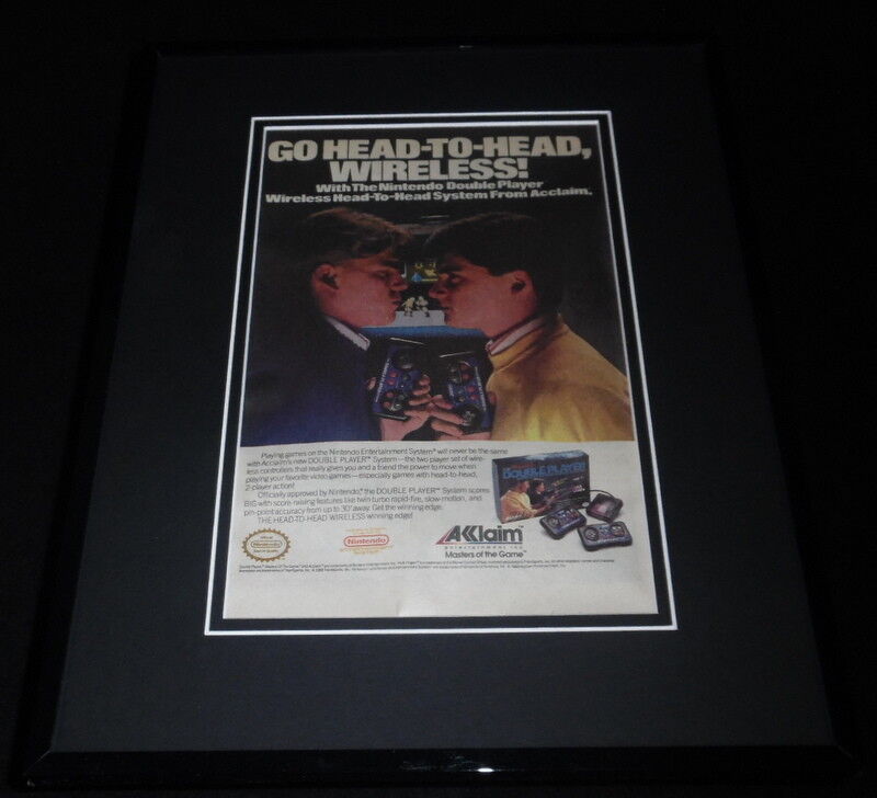 Nintendo Double Player 1989 Acclaim Framed 11x14 ORIGINAL Advertisement 