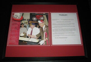 1997 John Glenn & Carl Levin Michigan Ohio State Bet Framed 16x20 Photo Display