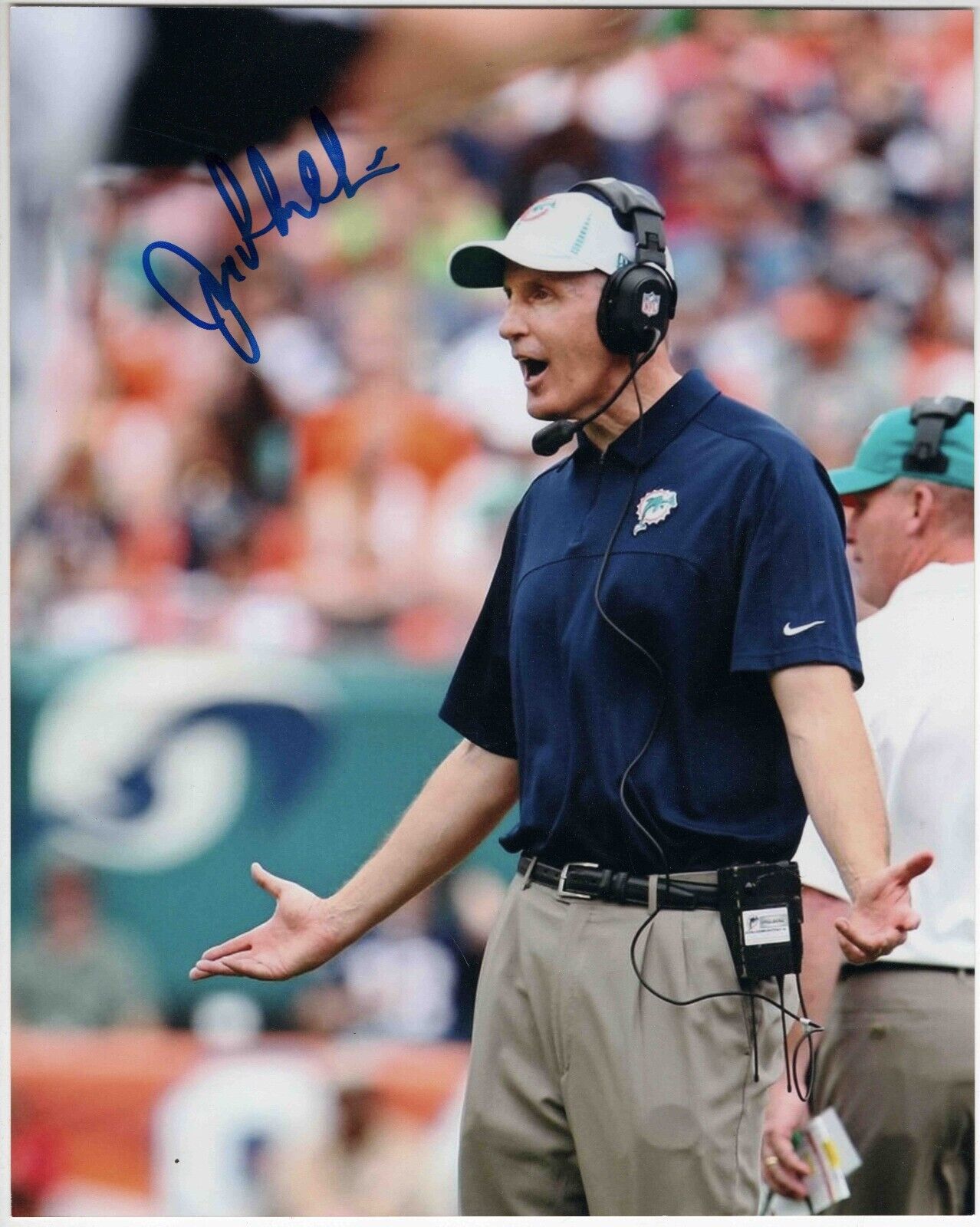 Joe Philbin Signed 8x10 Photo Dolphins