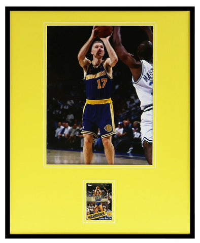 Chris Mullin Framed 16x20 Topps Archives Rookie Card & Photo Display Warriors