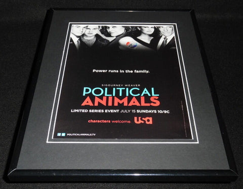 Political Animals 2012 Framed ORIGINAL 11x14 Vintage Advertisement S Weaver