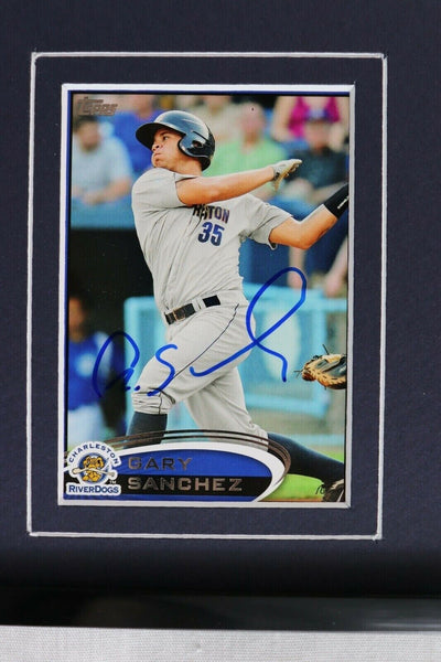 Gary Sanchez Signed Framed 16x20 Rookie Card & Photo Display JSA Yankees