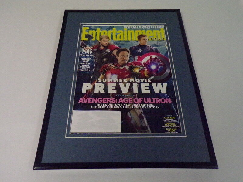 Avengers Age of Ultron Framed 11x14 ORIGINAL 2015 Entertainment Weekly Cover B