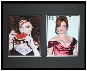 Christina Hendricks Signed Framed 16x20 Photo Set Mad Men