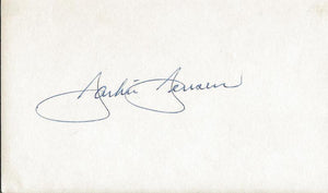 Jackie Jensen Signed 3x5 Index Card Yankees