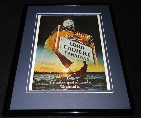 1979 Lord Calvert Canadian Whiskey Framed 11x14 ORIGINAL Vintage Advertisement