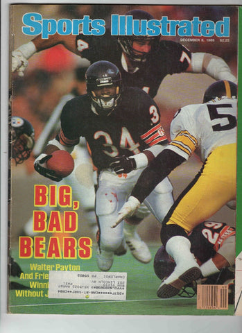 Dec 8 1986 Sports Illustrated Magazine Walter Payton Bears