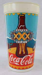 VINTAGE 1996 Super Bowl XXX Coca Cola Large Cup Steelers Cowboys