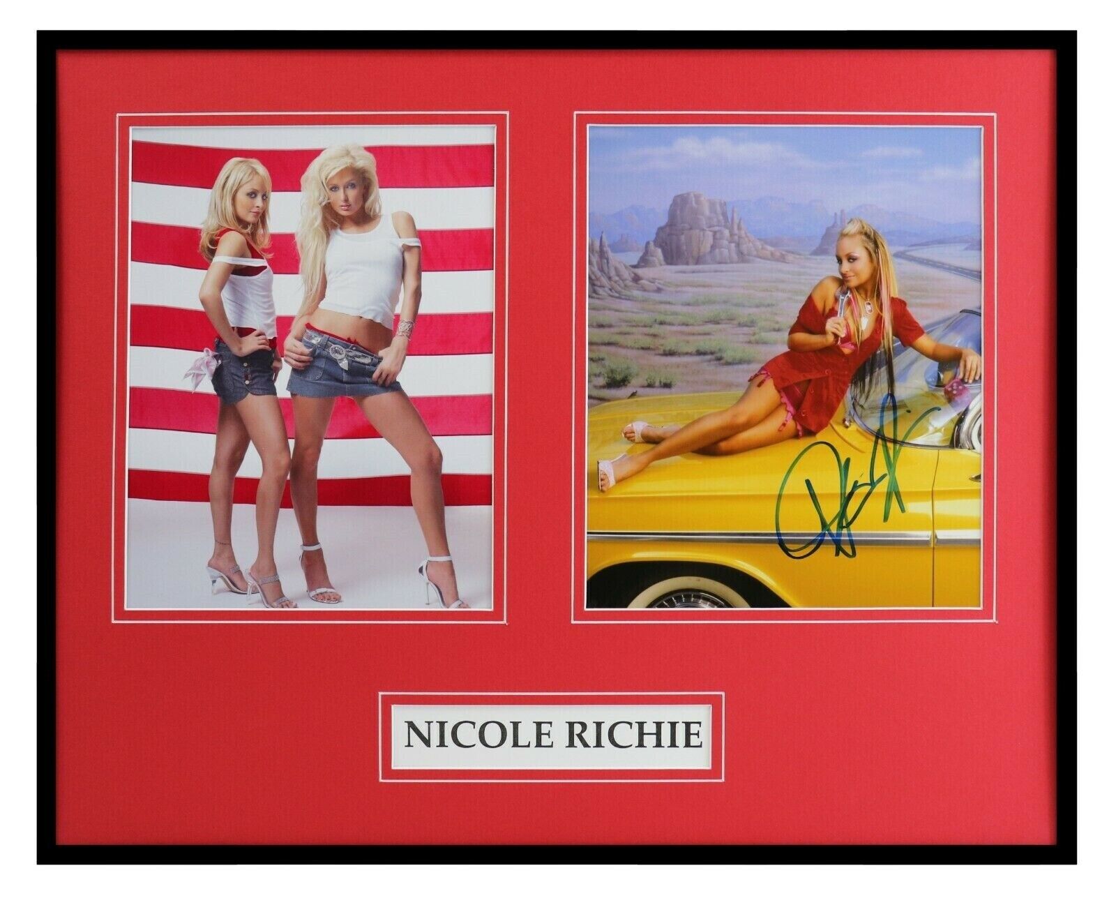 Nicole Richie Signed Framed 16x20 Photo Set The Simple Life w/ Paris Hilton