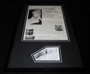 Eva Gabor 11x17 Signed Framed ORIGINAL 1965 Tobacco Advertising Display JSA