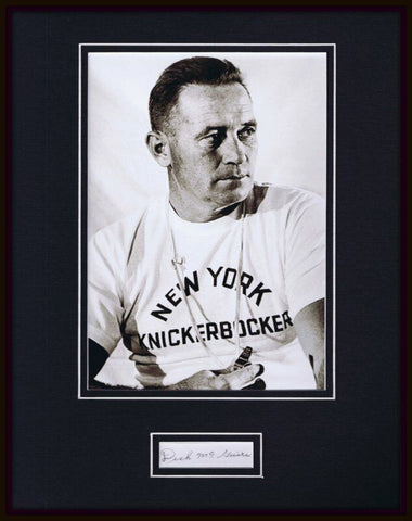 Dick McGuire Signed Framed 11x14 Photo Display Knicks