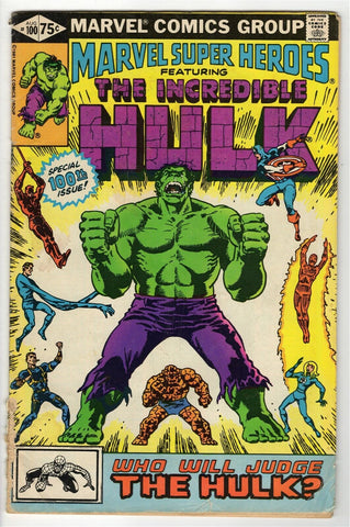 Marvel Super Heroes #100 ORIGINAL Vintage 1981 Marvel Comics Incredible Hulk