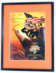 Super Troopers 2 Facsimile Cast Signed Framed 18x24 Poster Display