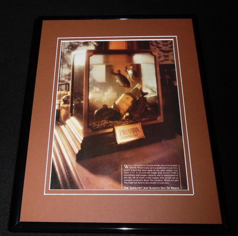 1988 Glenlivet Scotch / Piranha Framed 11x14 ORIGINAL Advertisement