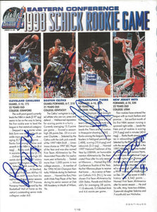 Keith Van Horn Ron Mercer Tim Thomas B Knight Signed 1998 Magazine Page JSA 