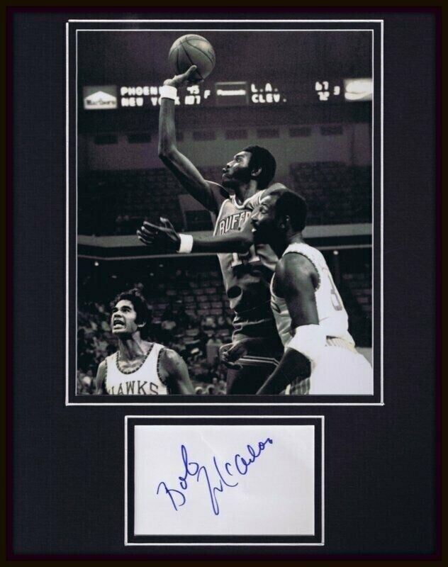 Bob McAdoo Signed Framed 11x14 Photo Display Braves