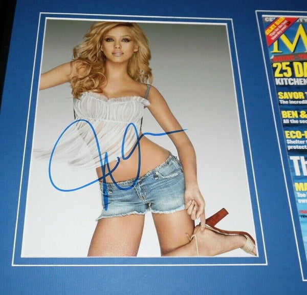 Jessica Alba 16x20 Signed Framed 2003 Maxim Cover & Photo Set AW 