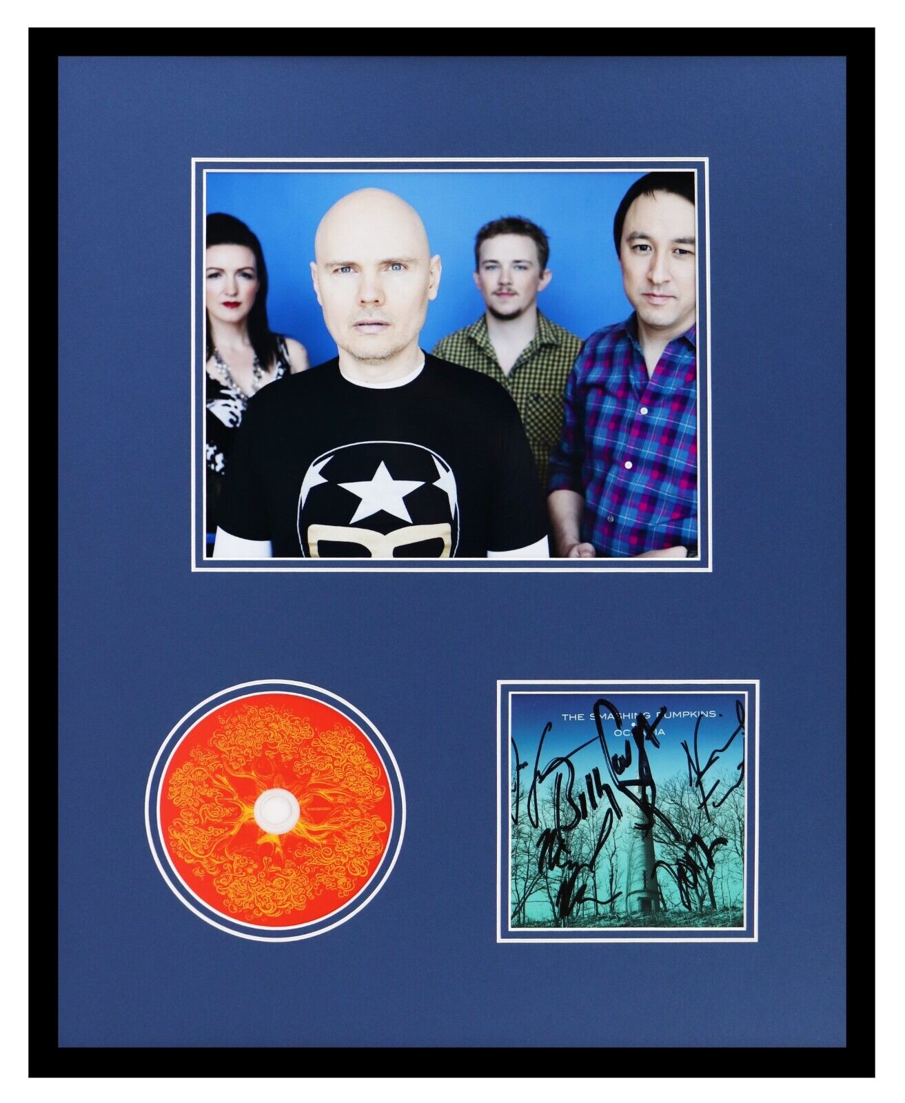 Smashing Pumpkins Signed Framed 16x20 Oceania CD + Photo Display CX