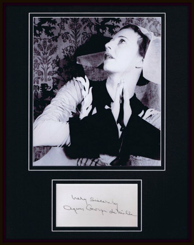 Agnes de Mille Signed Framed 11x14 Photo Display JSA 