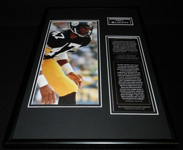 Mel Blount Framed 12x18 Photo Display Steelers