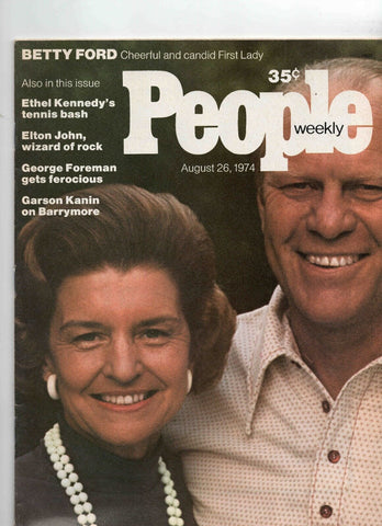 VINTAGE Aug 26 1974 People Magazine Gerald Betty Ford Elton John George Foreman