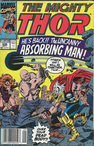 Thor #436 ORIGINAL Vintage 1991 Marvel Comics Absorbing Man