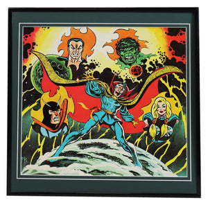 VINTAGE 1975 Marvel Dr Strange Sub Mariner Hulk Framed 12x12 Poster Display