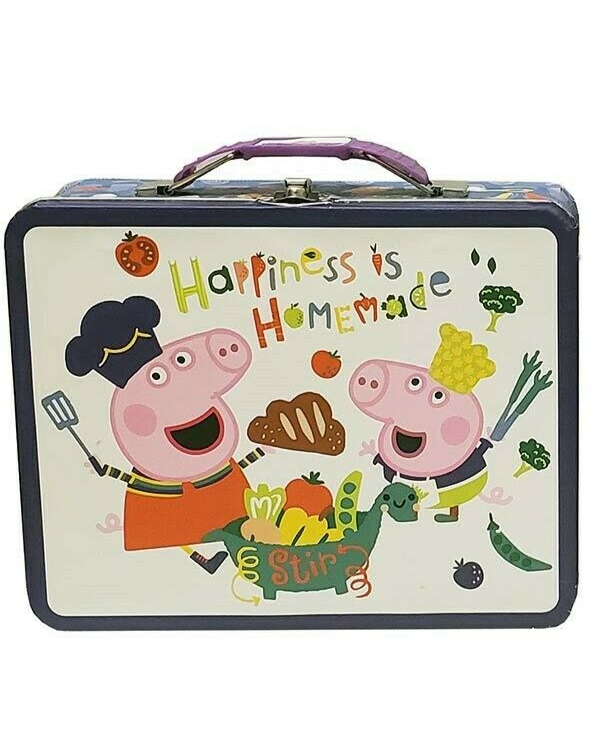 BRAND NEW 2022 Tin Totes Peppa Pig Happiness is Homemade Metal Lunch Box