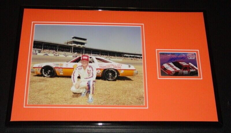 Cale Yarborough Signed Framed 11x17 Photo Display