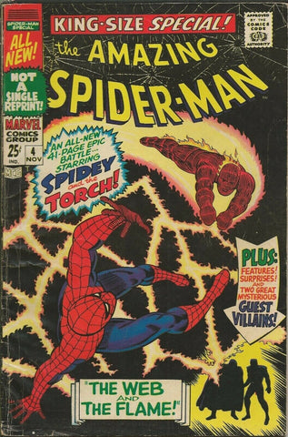 Amazing Spiderman King Size Special #4 ORIGINAL Vintage 1967 Marvel Comics 