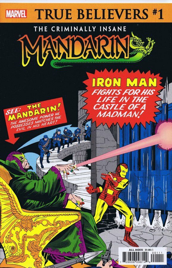 True Believers Criminally Insane Mandarin #1 2019 Marvel Comics Iron Man