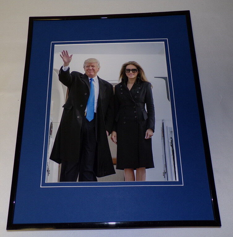 Donald and Melania Trump Framed 11x14 Photo Display 