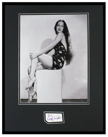 Dorothy Lamour Signed Framed 16x20 Photo Display JSA