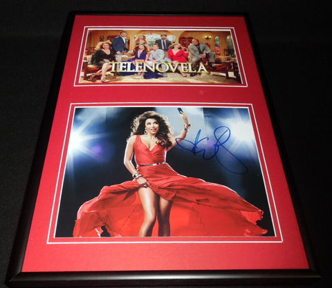 Eva Longoria Signed Framed 12x18 Photo Set Telenovela w/ cast