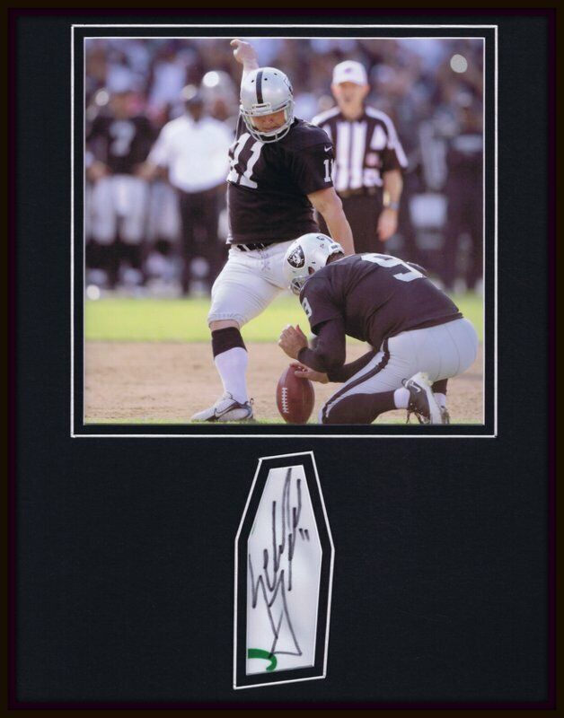 Sebastian Janikowski Signed Framed 11x14 Photo Display Raiders FSU Seminoles