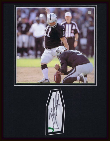 Sebastian Janikowski Signed Framed 11x14 Photo Display Raiders FSU Seminoles