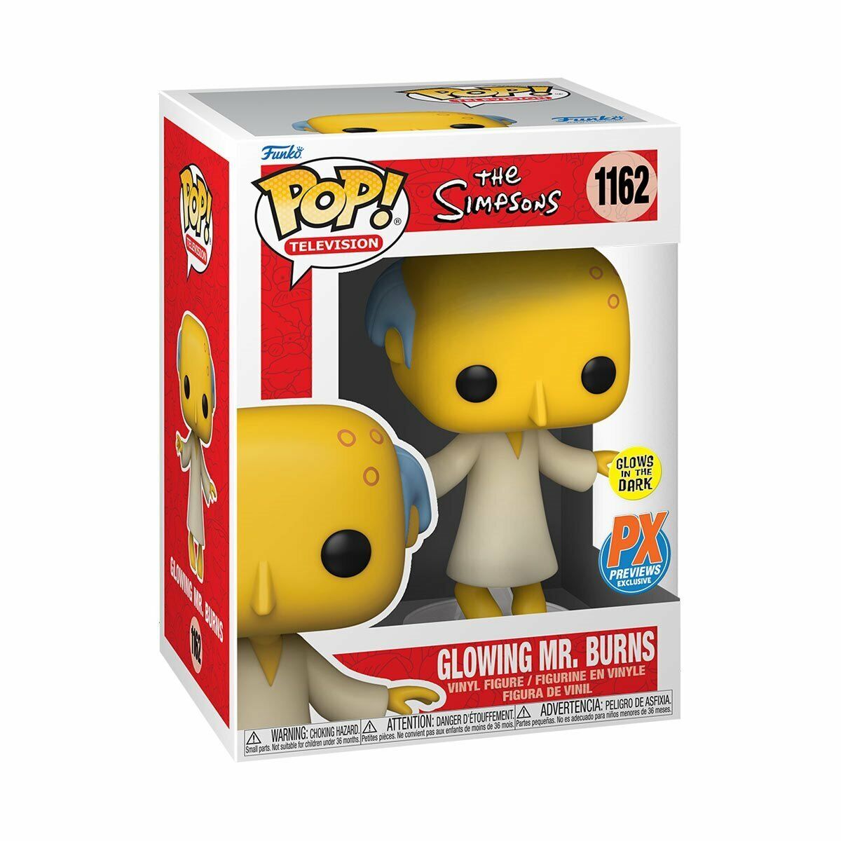 NEW SEALED 2021 Funko Pop Figure Simpsons Glowing Mr. Burns Previews Exclusive