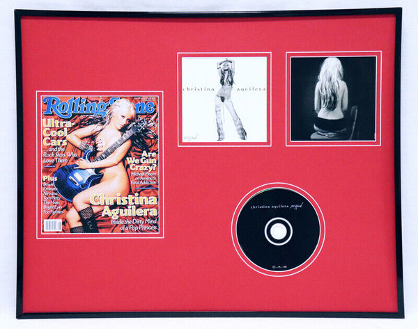 Christina Aguilera Framed 16x20 Stripped CD & Rolling Stone Cover Set