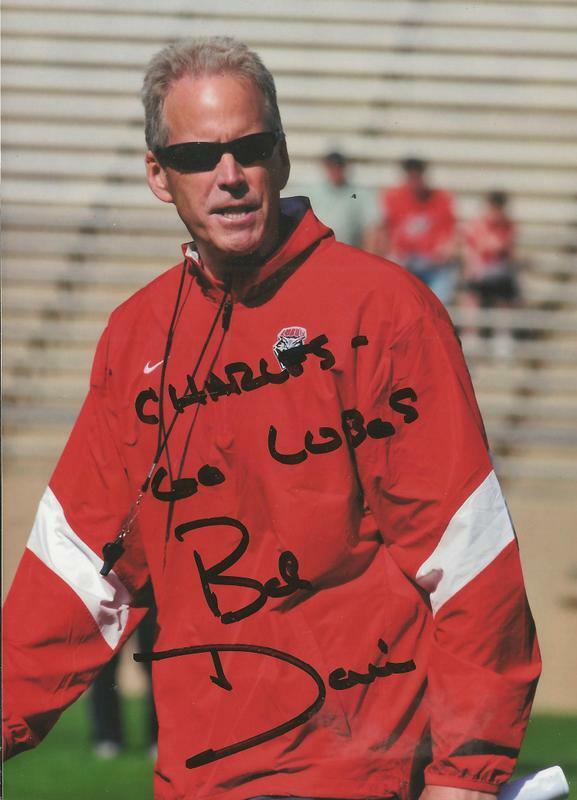 Coach Bob Davie Signed 5x7 Photo New Mexico Notre Dame