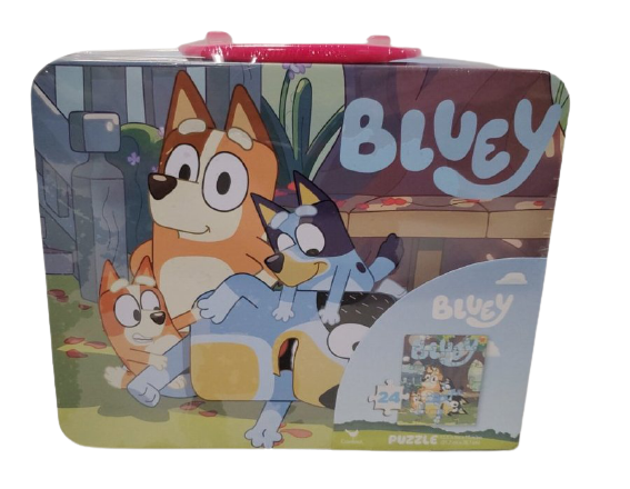 BRAND NEW 2021 Spinmaster Bluey Metal Lunch Box + Puzzle