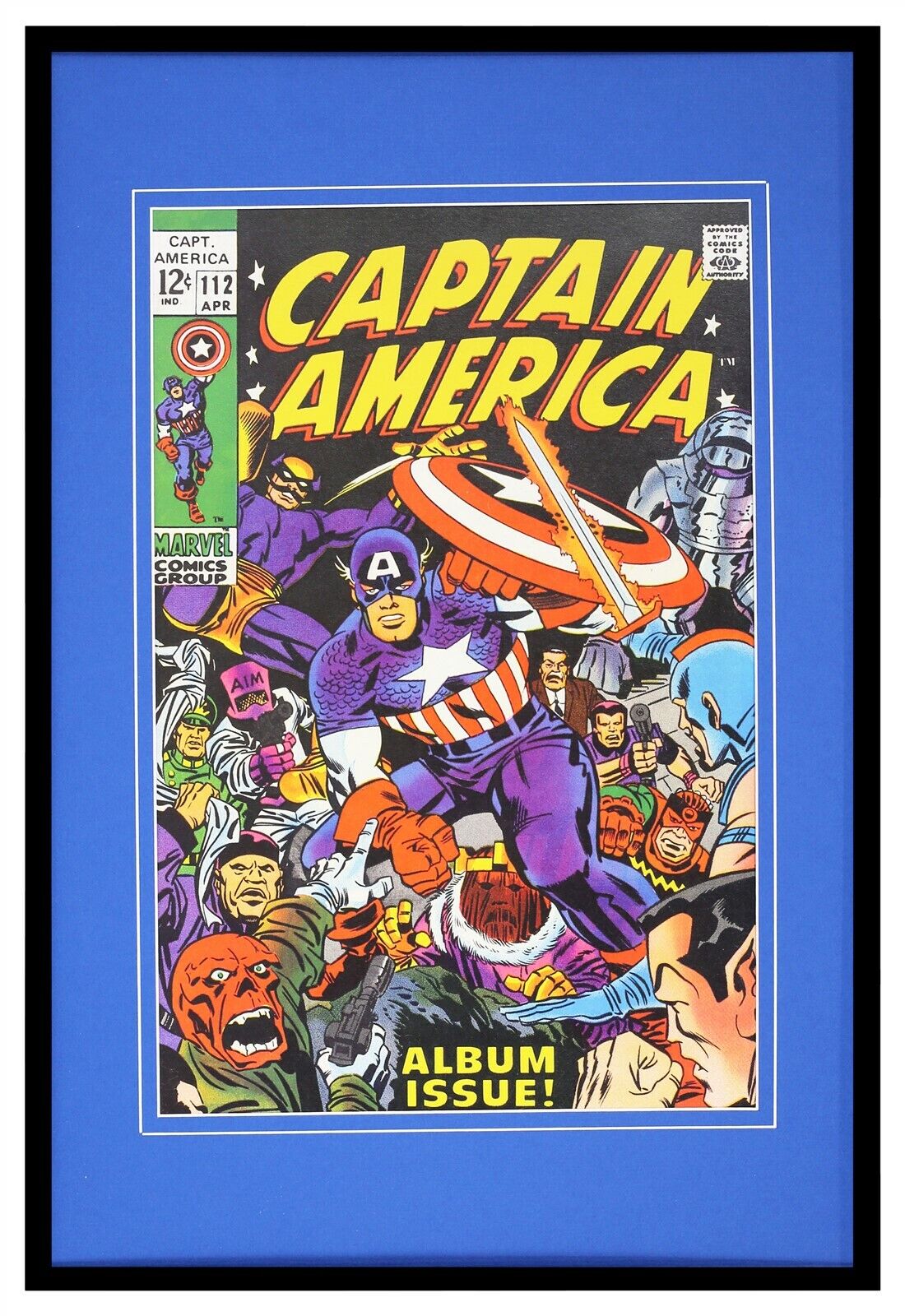 Captain America #112 Marvel Framed 12x18 Official Repro Cover Display