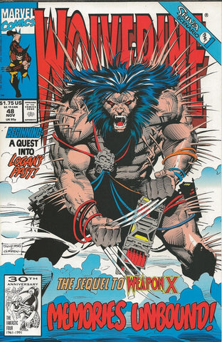 Wolverine #48 ORIGINAL Vintage 1991 Marvel Comics 