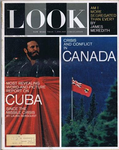 ORIGINAL Vintage Look Magazine April 9 1963 Cuba / Canada