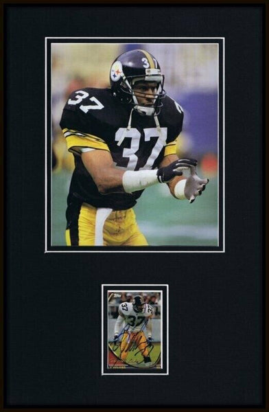 Carnell Lake Signed Framed 11x17 Photo Display Pittsburgh Steelers Jaguars UCLA