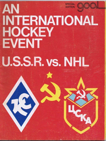 ORIGINAL Vintage 1975 USSR Soviet Army vs NHL Pittsburgh Penguins Program