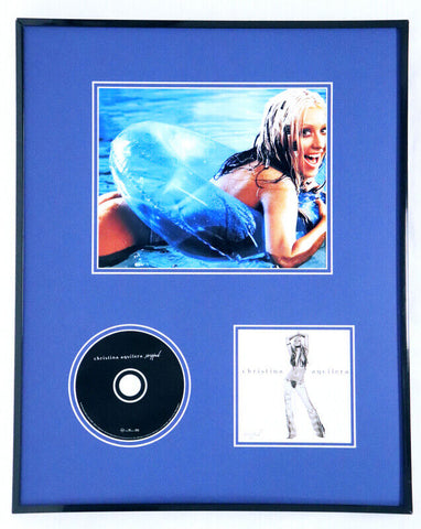 Christina Aguilera Framed 16x20 CD & Pool Photo Display