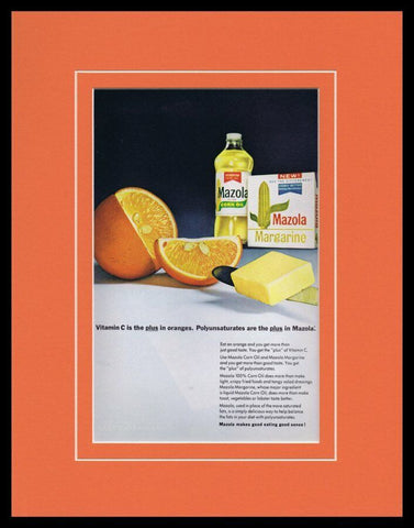 1967 Mazola Corn Oil Margarine Framed 11x14 ORIGINAL Vintage Advertisement