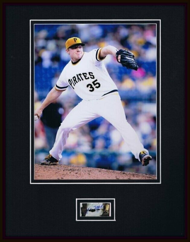 Mark Melancon Signed Framed 11x14 Photo Display Pittsburgh Pirates 