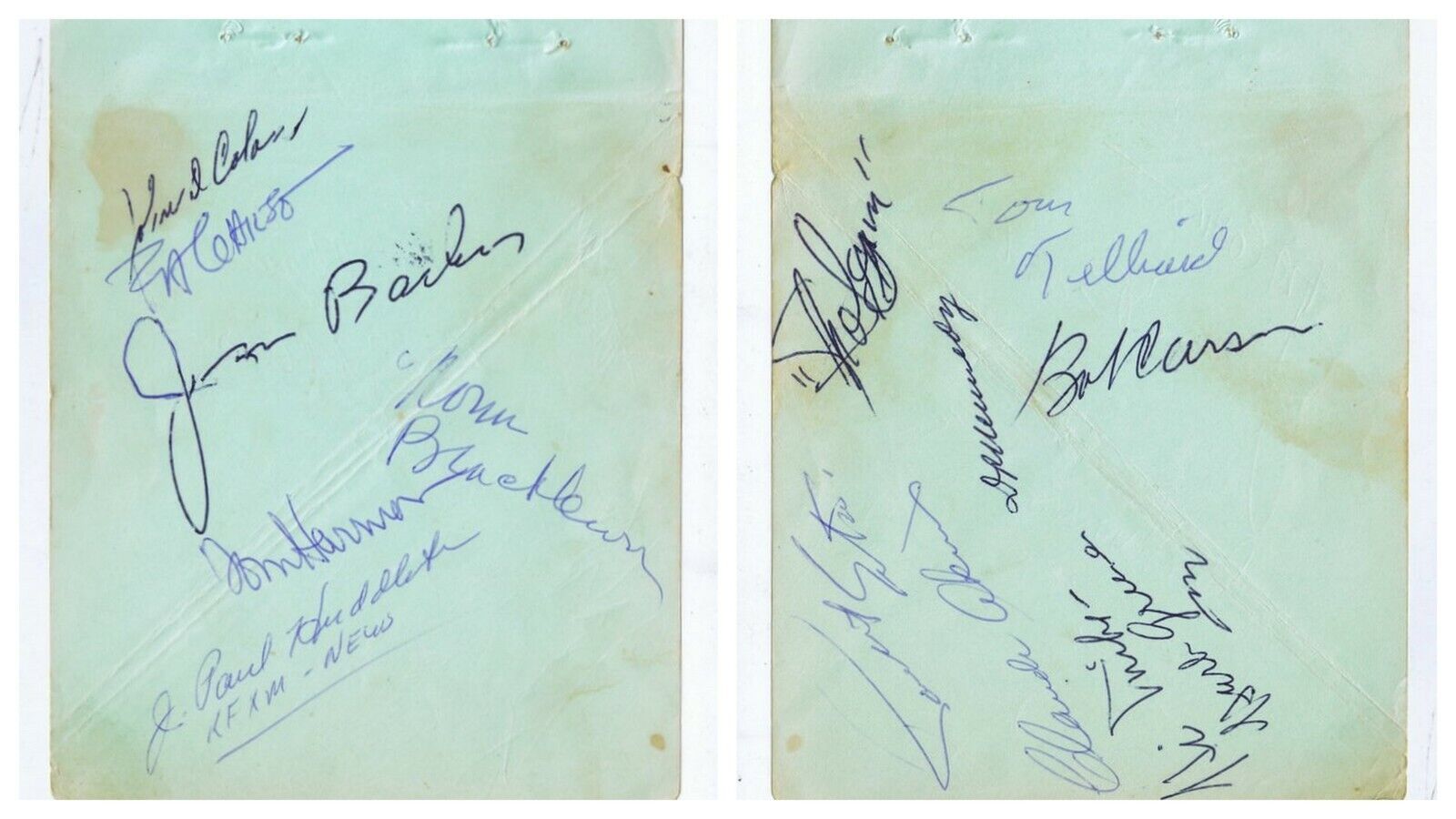 Tom Harmon Jim Backus Claude Akins + 10 Signed Vintage Album Page 